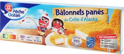Bâtonnets panés de colin d'Alaska filet x 15
