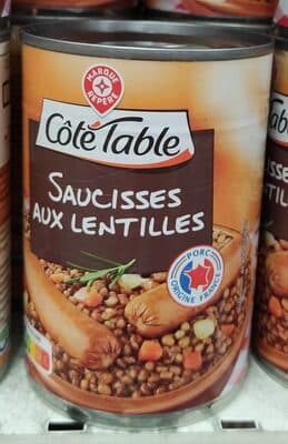 Saucisses aux lentilles