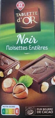 Chocolat noir noisettes entière