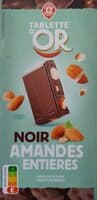 Chocolat noir amandes entières