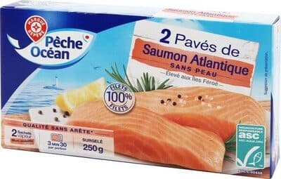 2 pavés de saumon atlantique