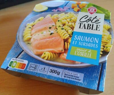 Saumon et Torsades sauce a l’Oseille