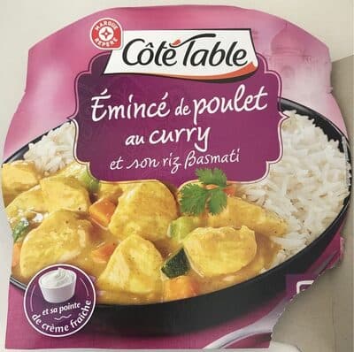 Emincés de poulet au curry et son riz basmati