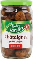 Châtaignes pelées au feu