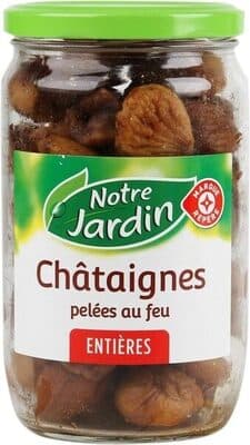 Châtaignes pelées au feu