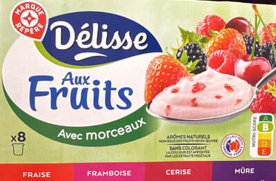Yaourts aux Fruits rouges avec morceaux