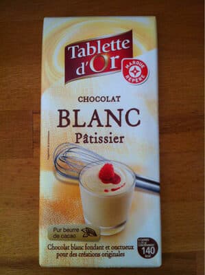Chocolat blanc pâtissier