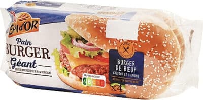 Pains natures pour hamburgers x 4