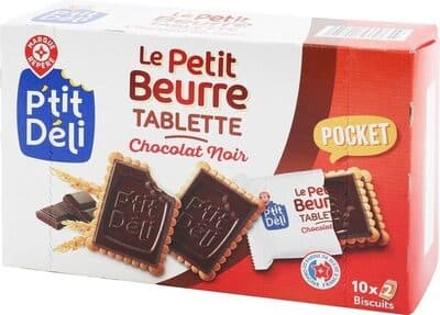 P'tit beurre tablette chocolat noir en sachets fraîcheur