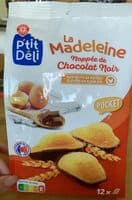 Madeleines nappées au chocolat noir