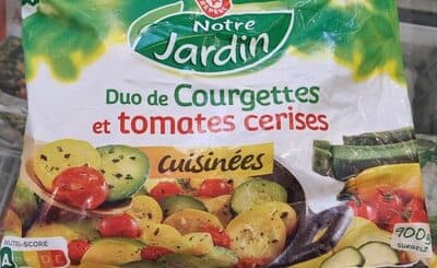 Duo de courgettes et tomates cerises