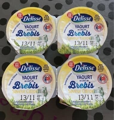 Yaourt au lait de brebis saveur citron x 4
