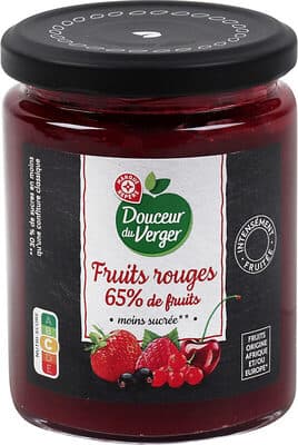 Confiture de fruits rouges 65% de fruits