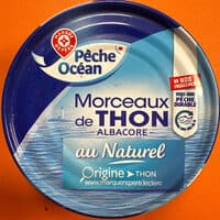 Morceaux de thon au naturel