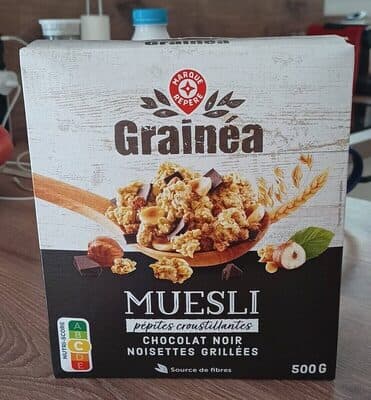 Muesli - Pépites croustillantes au chocolat noir et noisettes grillées