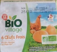 Œufs bio x6