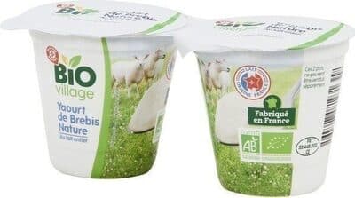 Yaourt au lait entier de brebis Nature 2 x 125 g