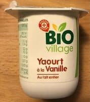 Yaourt à la vanille au lait entier BIO