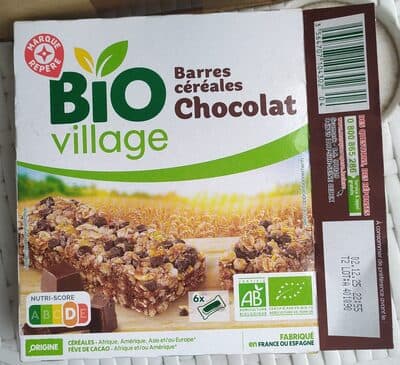 Barres céréales Chocolat