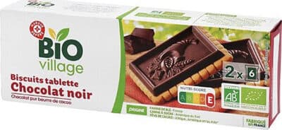 Biscuits Tablette Chocolat Noir
