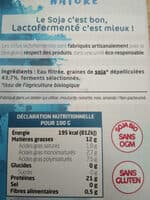 Tofu Lactofermenté nature