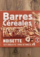 Barres céréales noisette