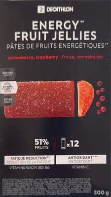 ENERGY FRUIT JELLIES X12 Strawberry