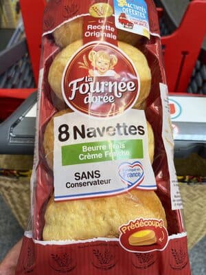 8 Navettes au beurre frais et à la crème fraîche
