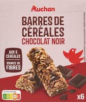 Barre de céréales chocolat noir