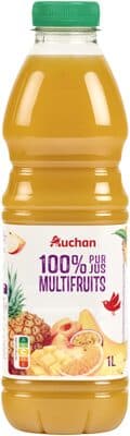 100% Pur jus multifruitsSans sucres ajoutés** Comme tous les jus de fruits. Contient les sucres naturellement présents dans les fruits.