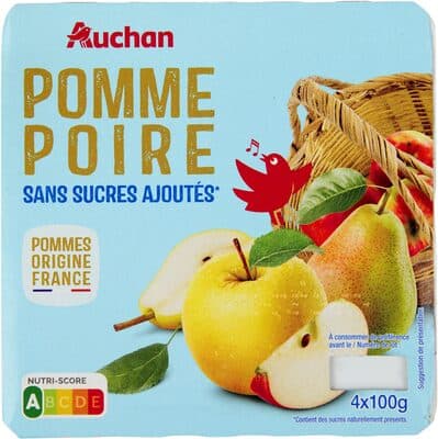 Pomme poire sans sucres ajoutés**Contient des sucres naturellement présents