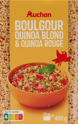 Boulgour, quinoa blond, quinoa rouge nature