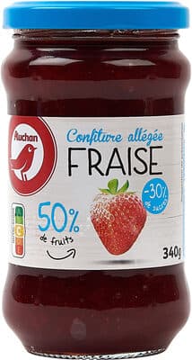 Confiture de fraises allégée en sucres