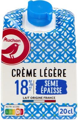 Crème légère semi épaisse 18%