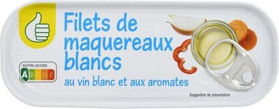 Filets de maquereaux blancs au vin blanc et aux aromates