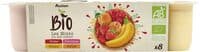 Les fruits mixés au lait entier fraise abricot banane framboise BIO