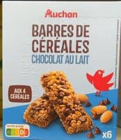 Barres de céréales chocolat au lait
