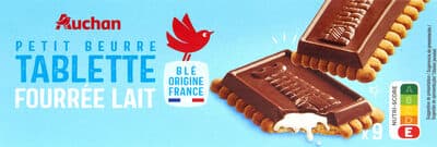 Petit beurre tablette fourrée lait