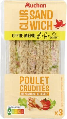 Poulet rôti crudités