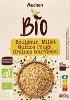 Boulgour millet quinoa rouge graines de tournesol