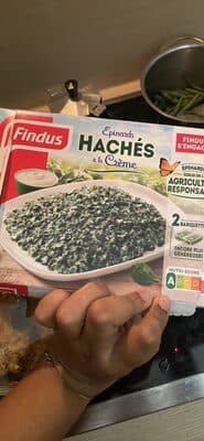 Epinards hachés à la crème fraîche