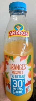 Oranges pressees et eau d'erable