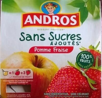 Dessert fruitier Sans Sucres Ajoutés, Pomme Fraise