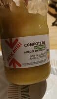 Compote de pomme allégée en sucre