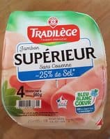 Jambon supérieur -25% de sel