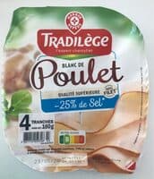 Blanc de poulet -25 % de sel x 4 tranches