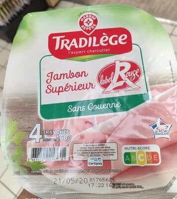 Jambon supérieur label rouge sans couenne