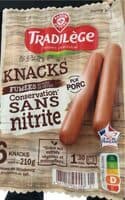 Knacks sans nitrite