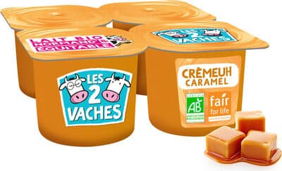 LES 2 VACHES CREMEUH CARAMEL 95gx4