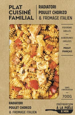 RADIATORI POULET CHORIZO & FROMAGE ITALIEN